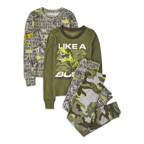 The Childrens Place Boys Long Sleeve Pajama Set